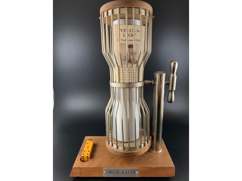 Chuck A Luck Cocktail Shaker and Game Cage